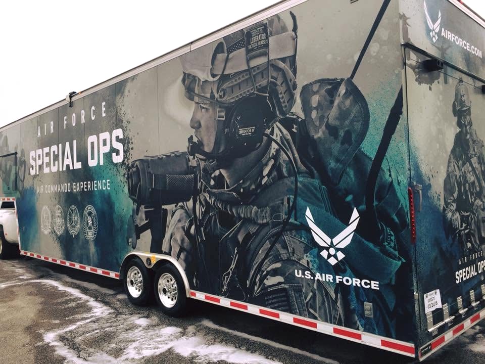 After: same trailer wrap fully washed, graphics and colors bright and clear